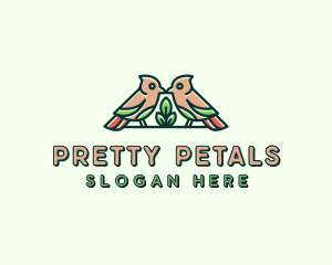 Bird Botanical Plant logo design