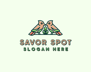 Bird Botanical Plant logo design