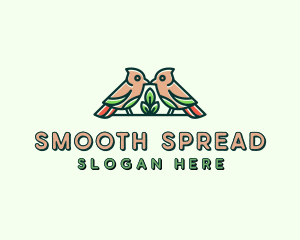 Bird Botanical Plant logo design