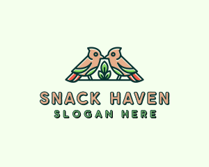 Bird Botanical Plant logo design