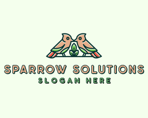 Bird Botanical Plant logo design