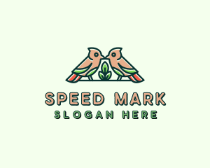 Bird Botanical Plant logo design