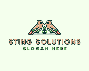 Bird Botanical Plant logo design