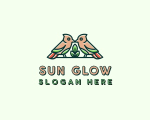 Bird Botanical Plant logo design