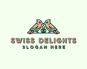 Bird Botanical Plant logo design