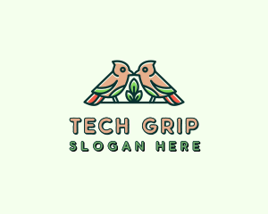 Bird Botanical Plant logo design