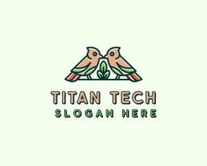 Bird Botanical Plant logo design