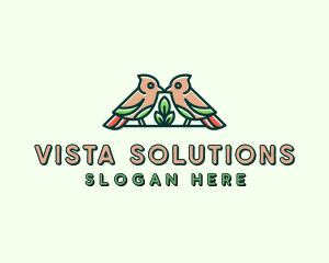 Bird Botanical Plant logo design