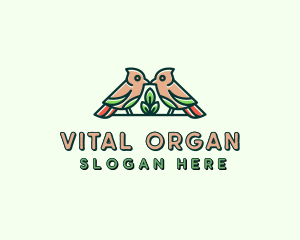 Bird Botanical Plant logo design