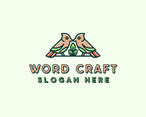 Bird Botanical Plant logo design