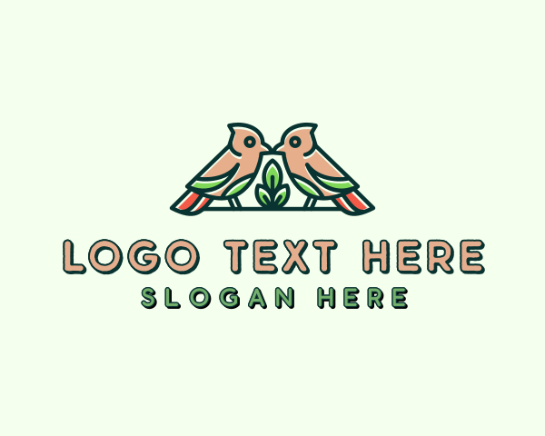 Plant - Bird Botanical Plant logo design
