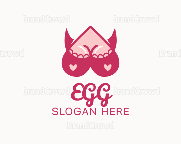 Heart Boobs Horns Logo