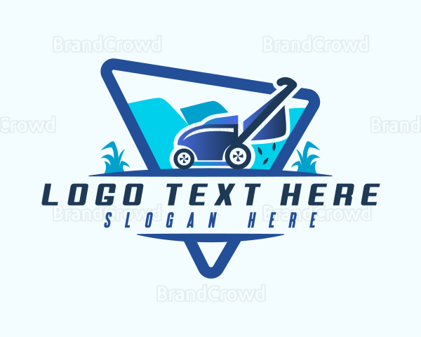 Lawn Mower Gardening Logo