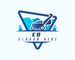 Lawn Mower Gardening Logo