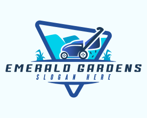 Lawn Mower Gardening logo design