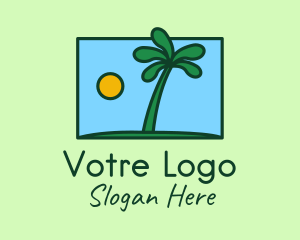 Mirage - Tropical Island Coconut Tree logo design