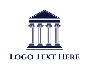 Paralegal - Greek Architecture Pillar Firm logo design