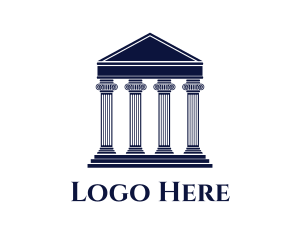Classical Building - Greek Architecture Pillar Firm logo design