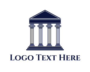 Facade - Greek Architecture Pillar Firm logo design