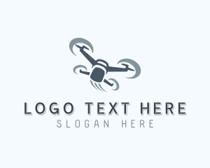 Quadcopter - Drone Surveillance Camera logo design