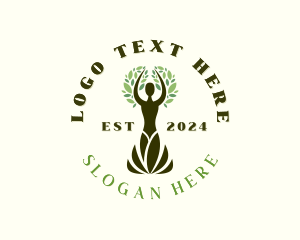 Yoga - Woman Tree Wellness Spa logo design