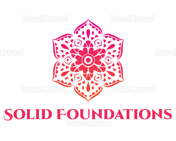 Pink Articulated Flower Logo