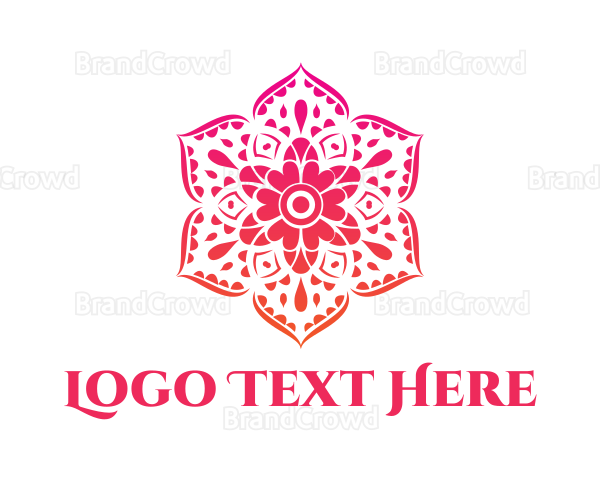 Pink Articulated Flower Logo