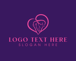 Maternity - Motherhood Baby Heart logo design