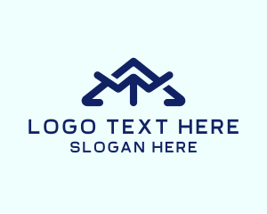 Logistics - Arrow Graph Letter A logo design