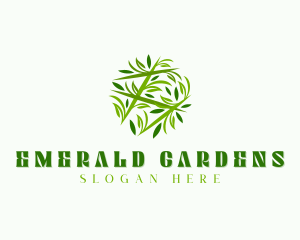 Leafy Herbal Garden logo design