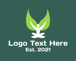 Human Body - Leaves Yoga Studio logo design