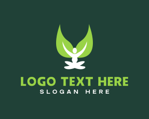 Human Body - Leaves Yoga Studio logo design