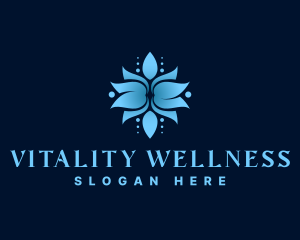 Wellness Meditation Flower logo design