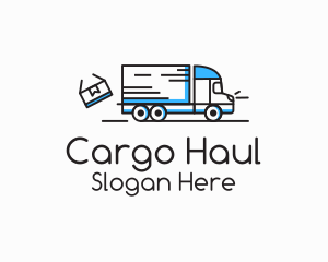 Minimalist Delivery Truck logo design