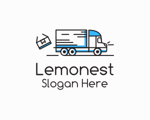 Transportation Service - Minimalist Delivery Truck logo design