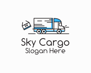 Minimalist Delivery Truck logo design