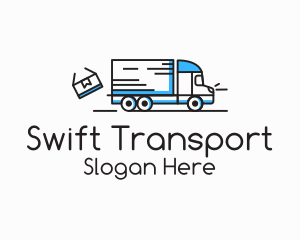 Minimalist Delivery Truck logo design