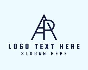 Letter Ar - Architecture Abstract Triangle logo design