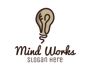 Mind - Light Bulb Mind logo design