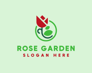 Rose - Natural Rose Flower logo design