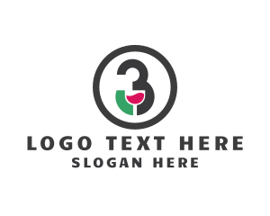Winery - Winery Wine Glass Number 3 logo design