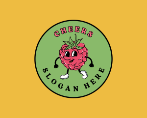 Fresh - Retro Raspberry Fruit logo design
