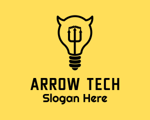 Light Bulb Pitch Fork logo design