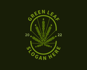 Organic Weed Marijuana logo design