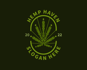 Organic Weed Marijuana logo design