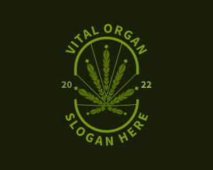 Organic Weed Marijuana logo design