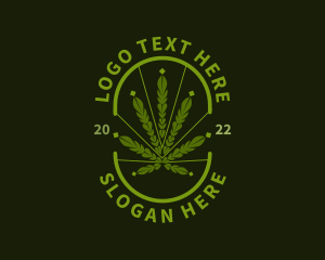 Cannabis Oil - Organic Weed Marijuana logo design