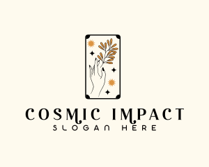 Tarot Cosmic Hand logo design