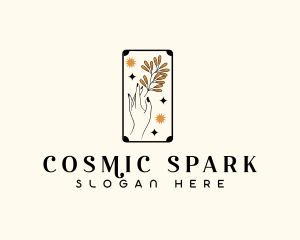 Tarot Cosmic Hand logo design