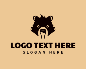 Bear Liquor Beverage logo design